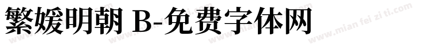 繁媛明朝 B字体转换
